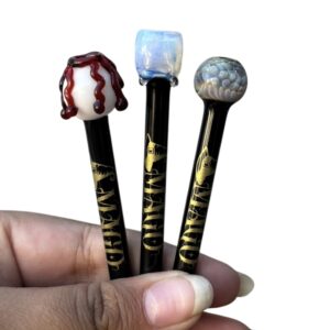 Piteira de vidro tubo preto