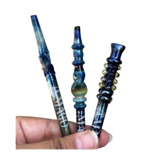 Piteira de vidro mago vapor de prata